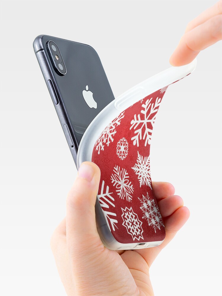 Alternate view of Christmas Snowflakes iPhone Case