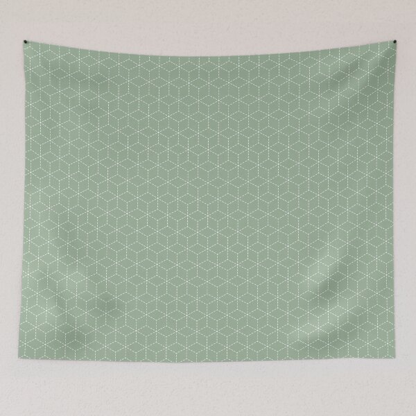 Item preview, Sashiko stitching Green pattern 1 designed and sold by Printables Passions.