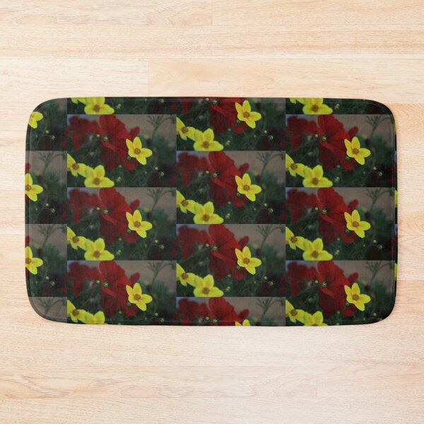 Item preview, Flowers of Red, Green and Yellow  designed and sold by LemonsandInk.