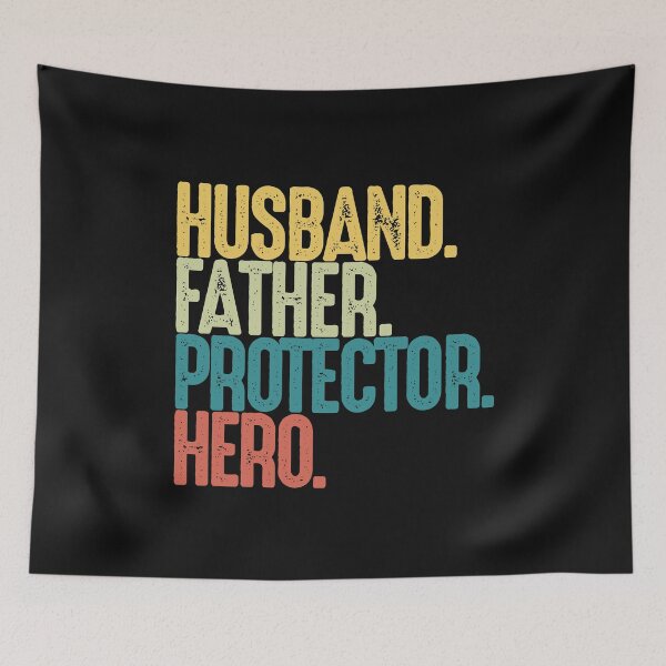 Item preview, Husband Father Protector Hero Vintage Gift for dad Fathers day funny  designed and sold by alenaz.