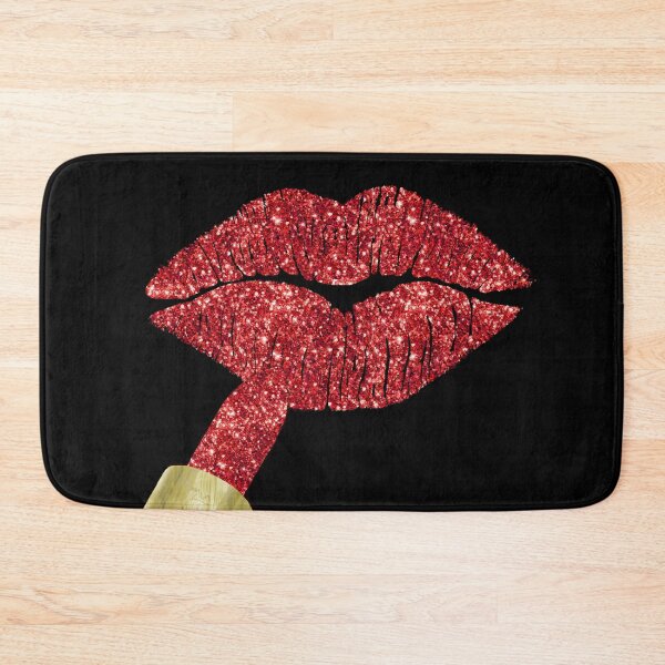 Item preview, Red Kiss, lipstick on pouty lips, fashion art designed and sold by Glimmersmith.
