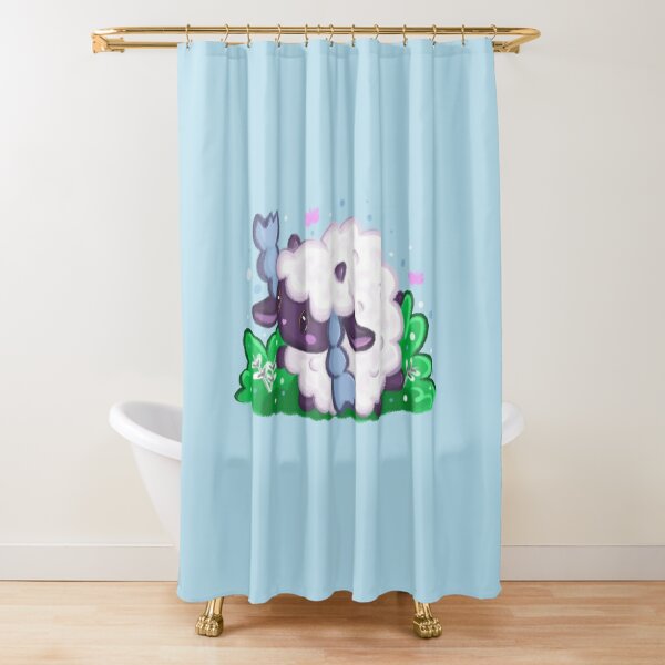 Disover Super Cute Wooly Monster - Cute Sheep - Cute Gamer Shirt Shower Curtain