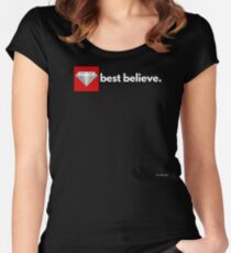 best believe Fitted Scoop T-Shirt
