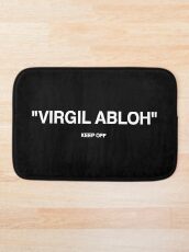 Off White Ikea Keep Off Teppich schwarz / weiß Virgil Abloh - Weihnachten St. Valentinstag Neujahr Tshirt Geschenkidee für Jungen Mädchen Frauen Männer Badematte