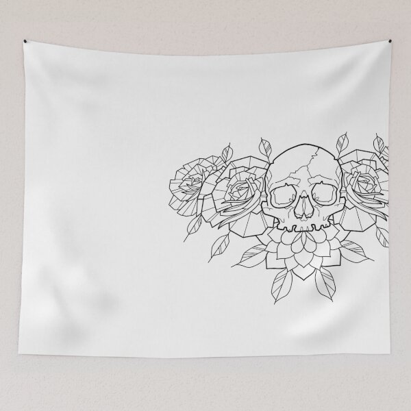 Item preview, Skull and Flowers. designed and sold by Hayden Farrugia.