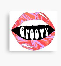 groovige Lippen Leinwanddruck