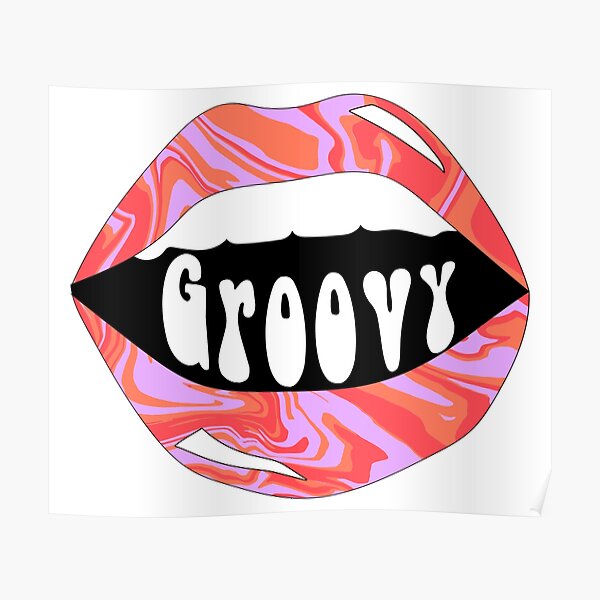 groovy lips Poster