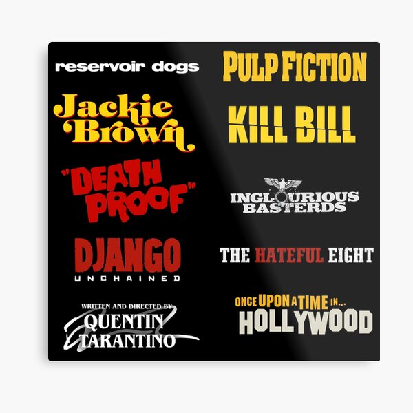 quentin tarantino / filmography Metal Print