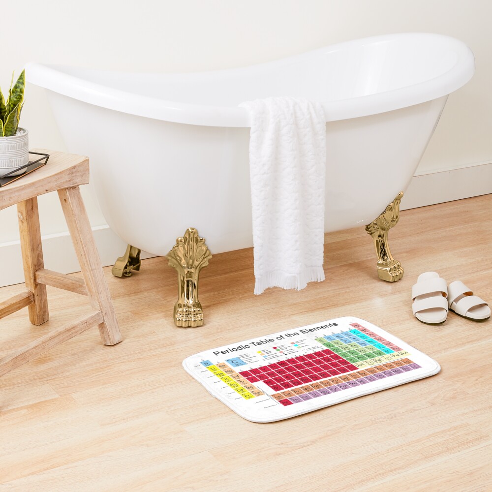 Periodic table of the Elements Bath Mat