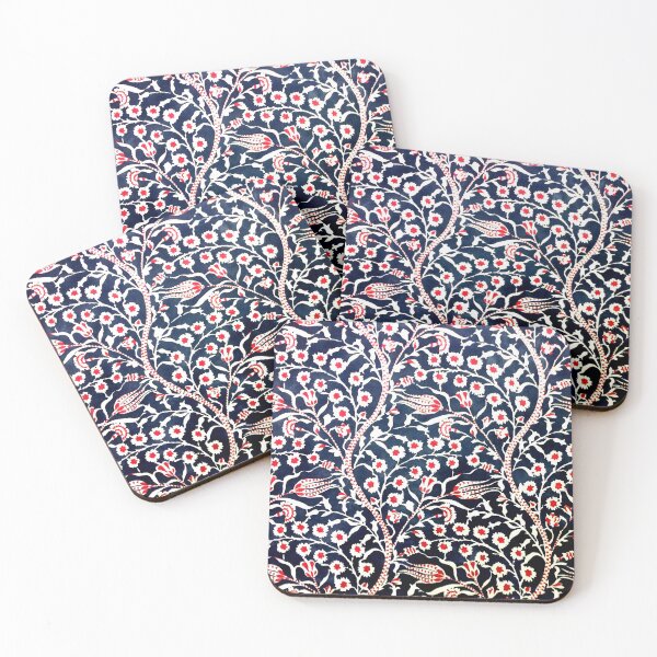 Item preview, TURKISH FLORAL MOTIFS,RED BLUE WHITE FLOWERS TULIPS,CARNATIONS designed and sold by BulganLumini.