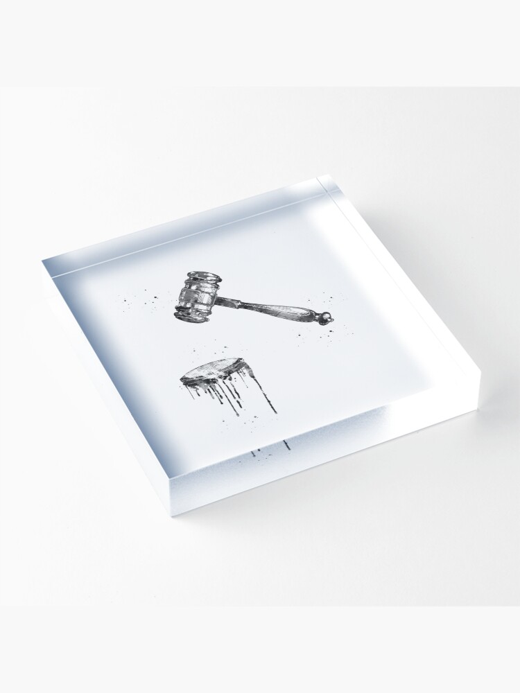 Alternate view of Gavel Art Acrylic Block