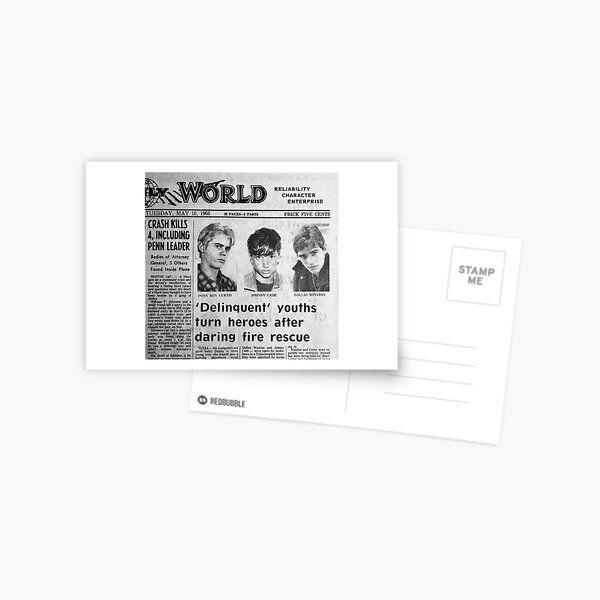 The Outsiders Newspaper Clipping Postcard