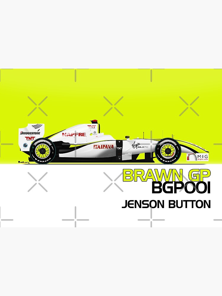 Jenson Button in his Brawn BGP 001 - Canvas wall art 32