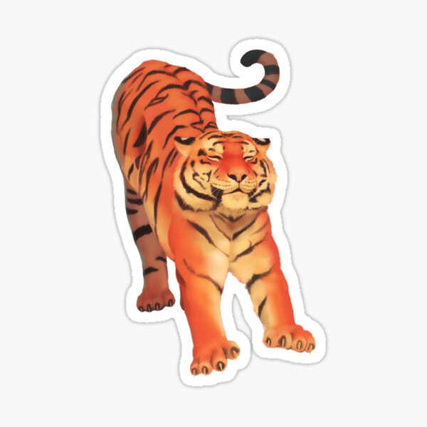 Vista previa del artículo con la obra «Estiramiento del tigre», diseñado y vendido por deerinspotlight.