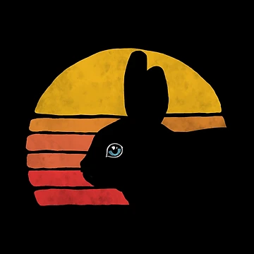 Artwork thumbnail, Retro Sunset Rabbit by alwe-designs