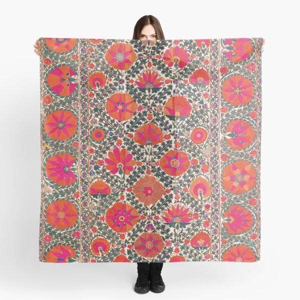 Item preview,  Kermina Suzani Uzbekistan Colorful Embroidery Print designed and sold by Vicky Brago-Mitchell®.