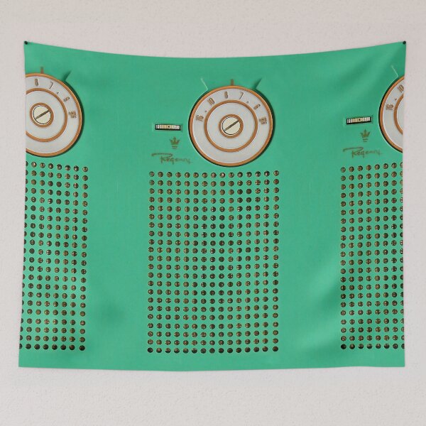 Item preview, Retro geek Transistor Radio design in mint seafoam green designed and sold by Glimmersmith.
