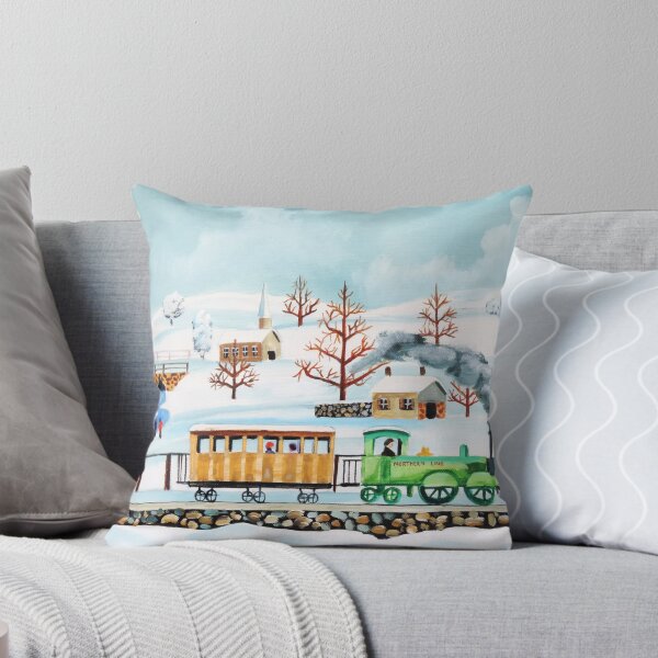 Artikelvorschau, Choo-choo Zug Winter Volkskunst entworfen und verkauft von GORDON BRUCE ART.