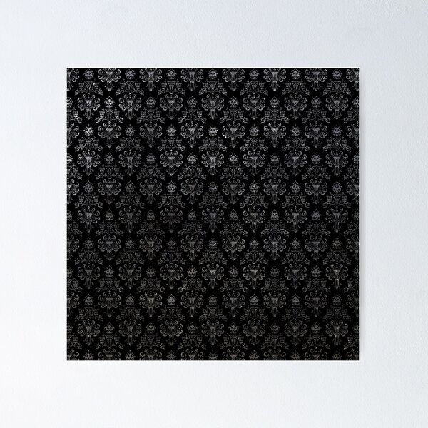 Item preview, Haunted Mansion Wallpaper Black and Silver designed and sold by FandomTrading.