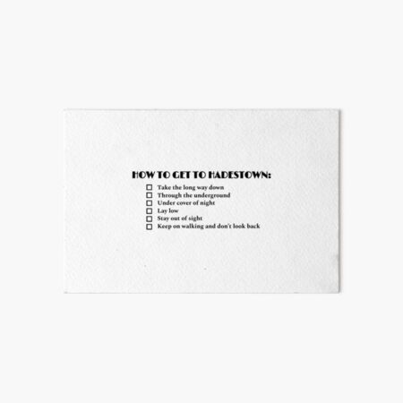 How to Get to Hadestown Broadway Sticker Art Board Print