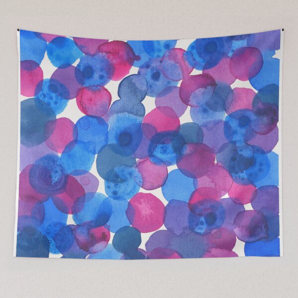 Item preview, Geometrical Blue and Purple Watercolor Circles  designed and sold by Niina  Niskanen.