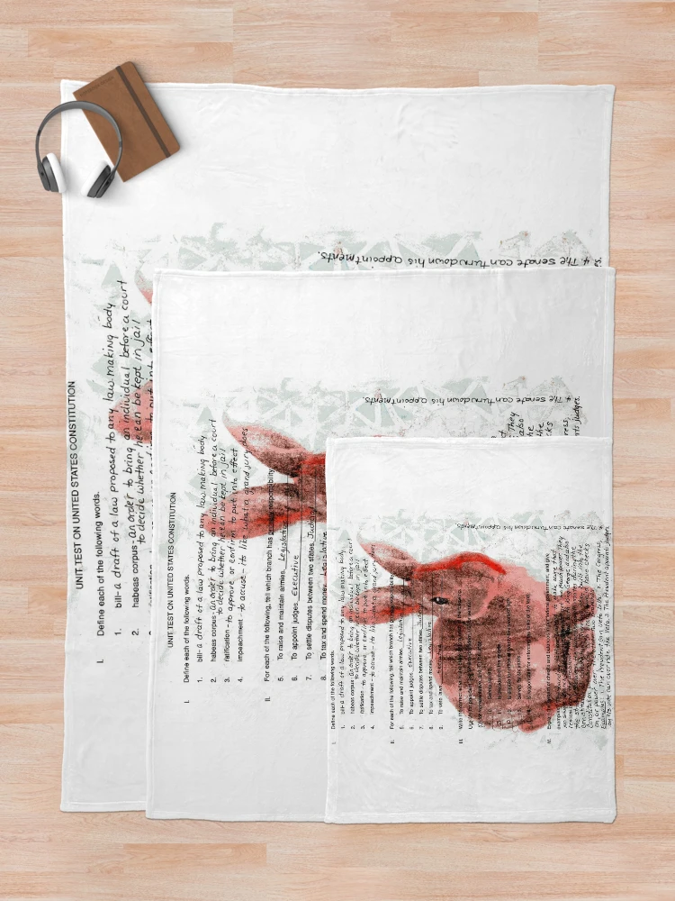 Thumbnail 5 of 6, Throw Blanket, Test Rabbit designed and sold by missmann.