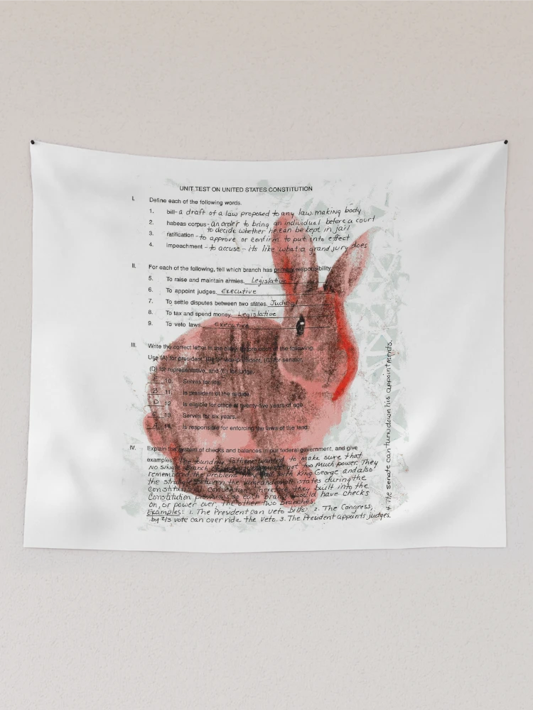 Thumbnail 2 of 3, Tapestry, Test Rabbit designed and sold by missmann.