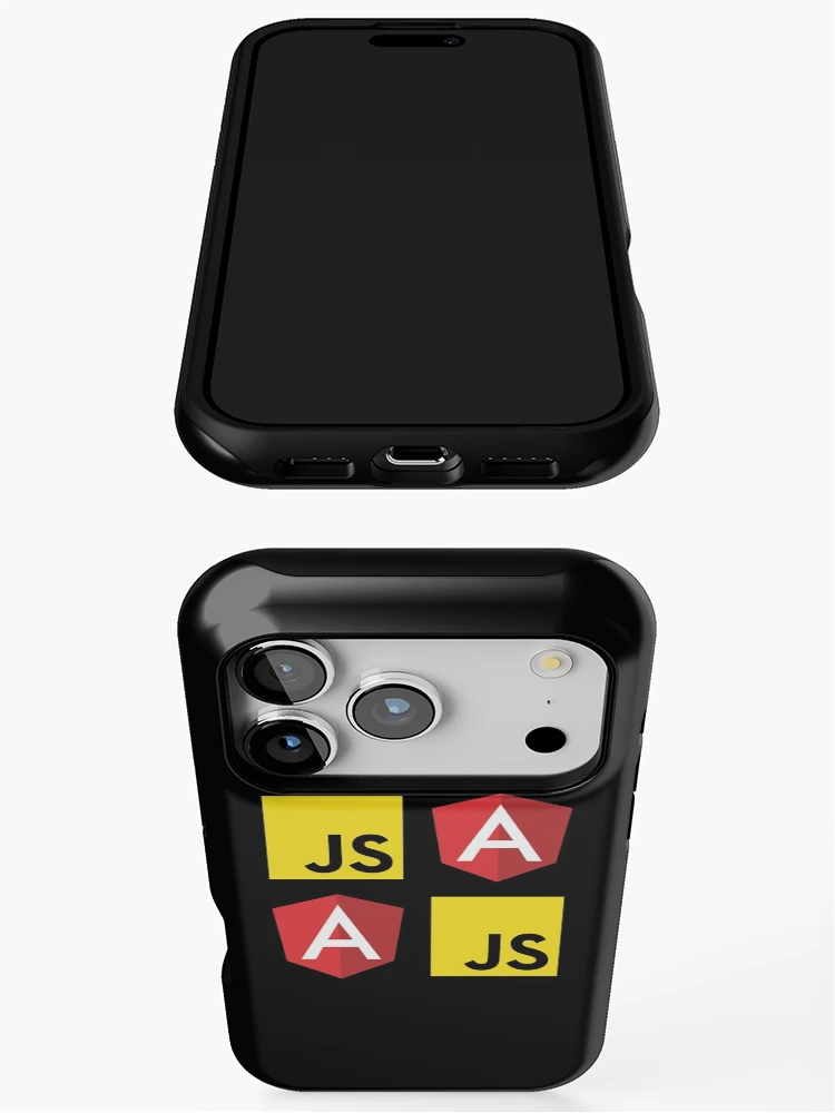 Thumbnail 3 of 4, iPhone Case, JavaScript and Angular (Black) designed and sold by hellkni9ht.