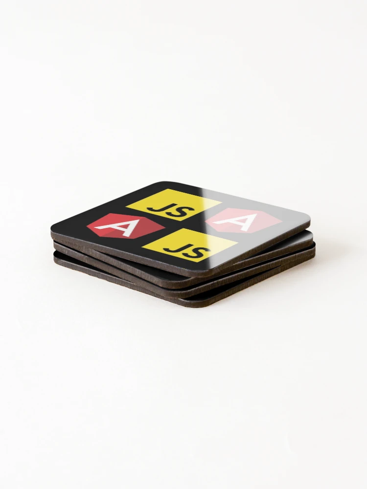 Thumbnail 4 of 5, Coasters (Set of 4), JavaScript and Angular (Black) designed and sold by hellkni9ht.