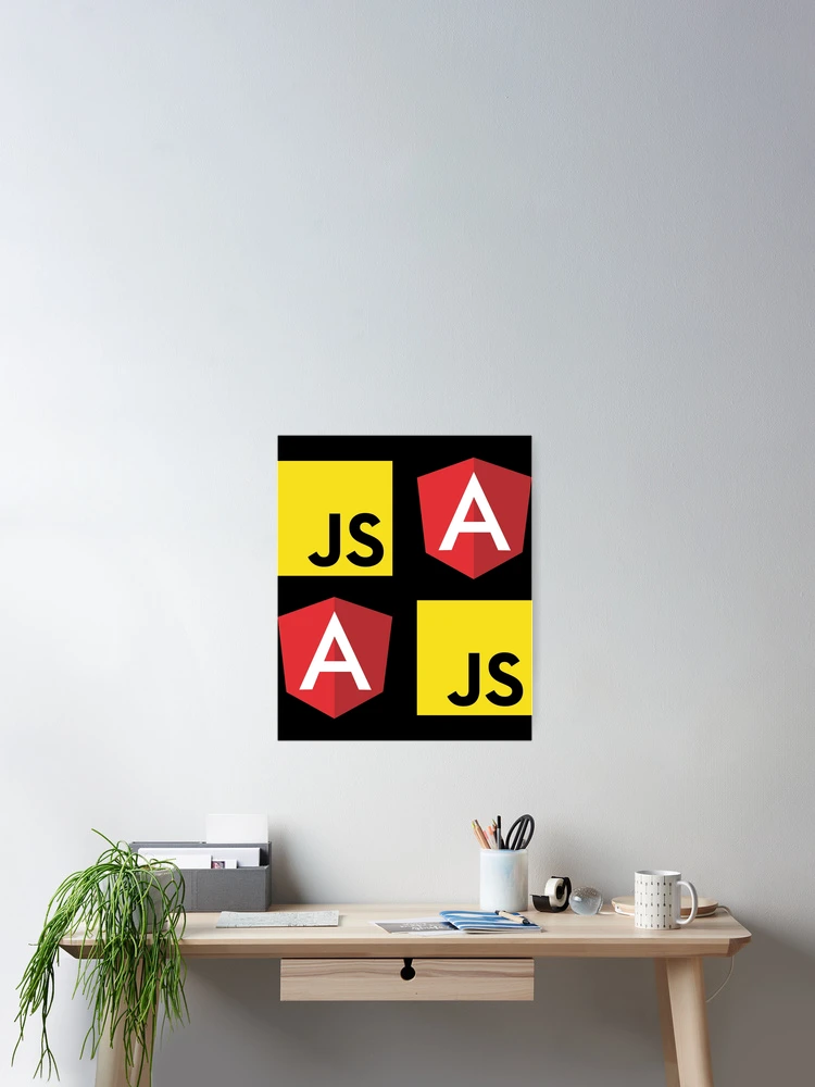 Thumbnail 2 von 3, Poster, JavaScript und Angular (Schwarz) designt und verkauft von hellkni9ht.