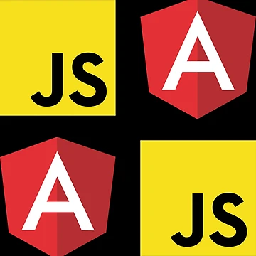 Artwork thumbnail, JavaScript and Angular (Black) by hellkni9ht