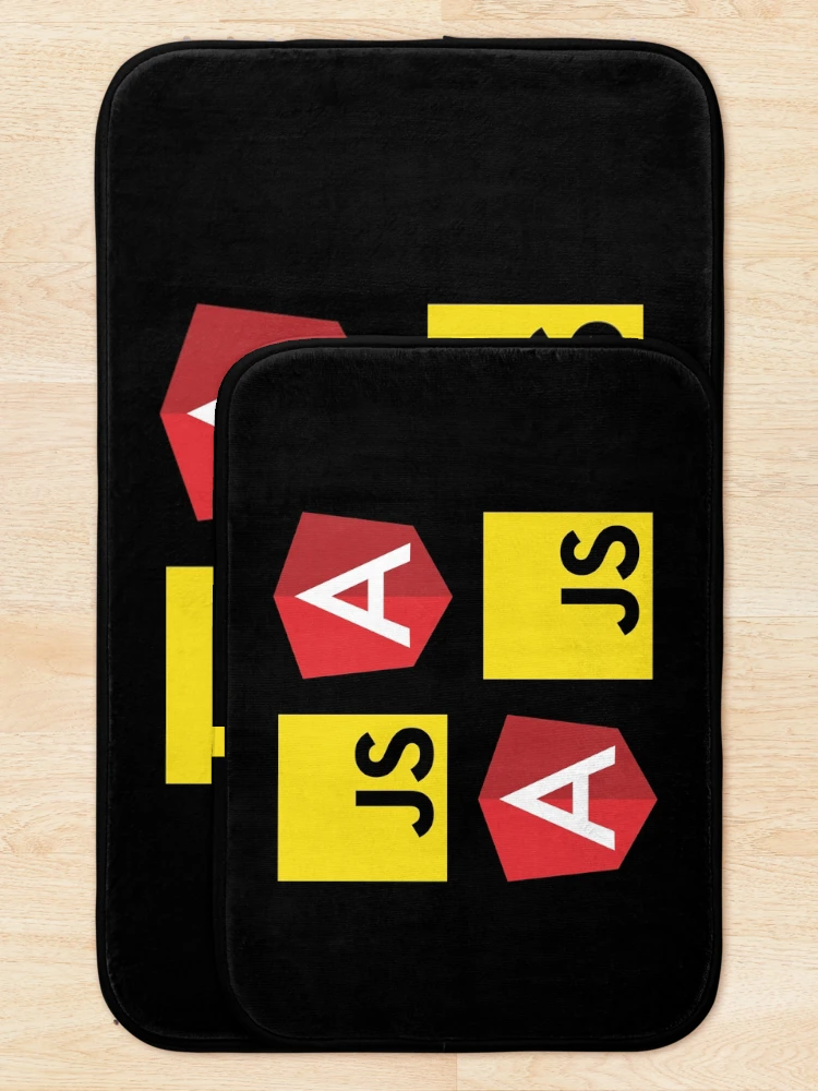 Thumbnail 5 of 6, Bath Mat, JavaScript and Angular (Black) designed and sold by hellkni9ht.