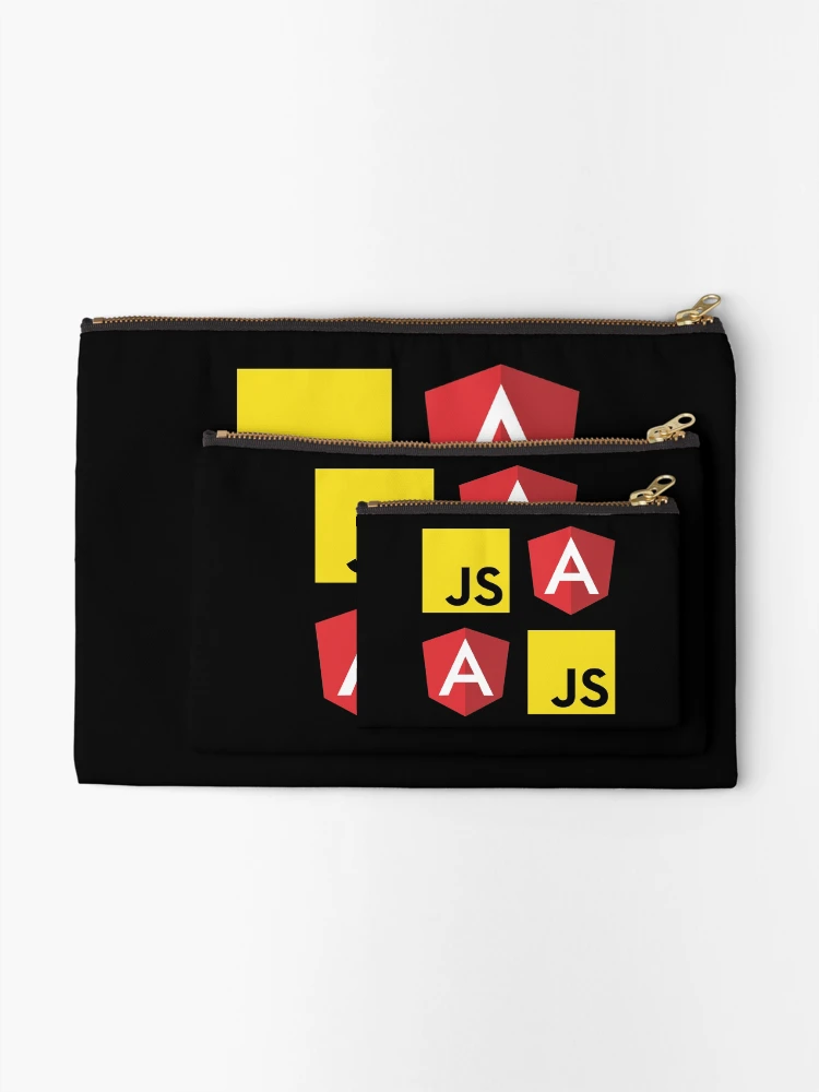 Thumbnail 2 of 4, Zipper Pouch, JavaScript and Angular (Black) designed and sold by hellkni9ht.