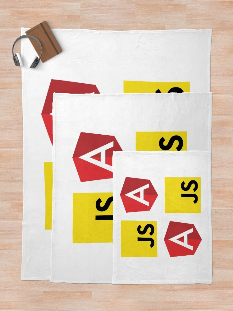 Thumbnail 5 of 6, Throw Blanket, JavaScript and Angular (White) designed and sold by hellkni9ht.