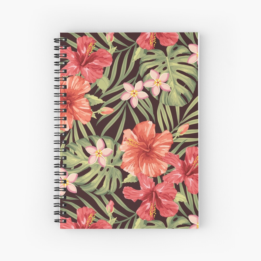 Painterly Hibiscus Spiral Notebook