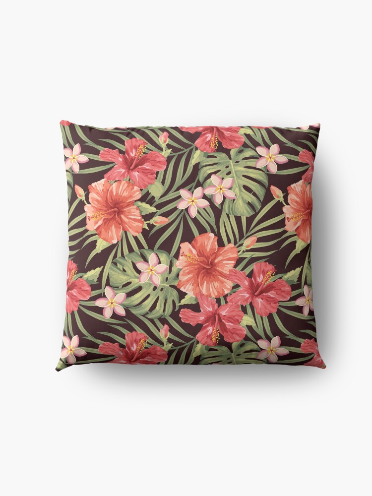 Alternate view of Painterly Hibiscus Floor Pillow