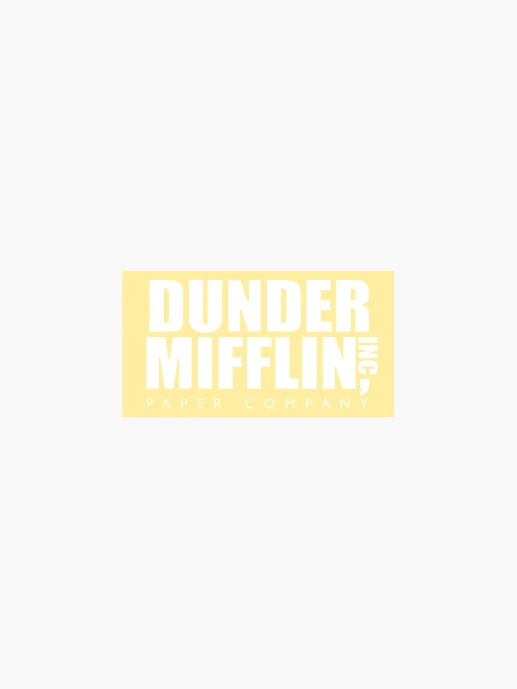 Pink Dunder Mifflin Logo Sticker for Sale by emeliaa1