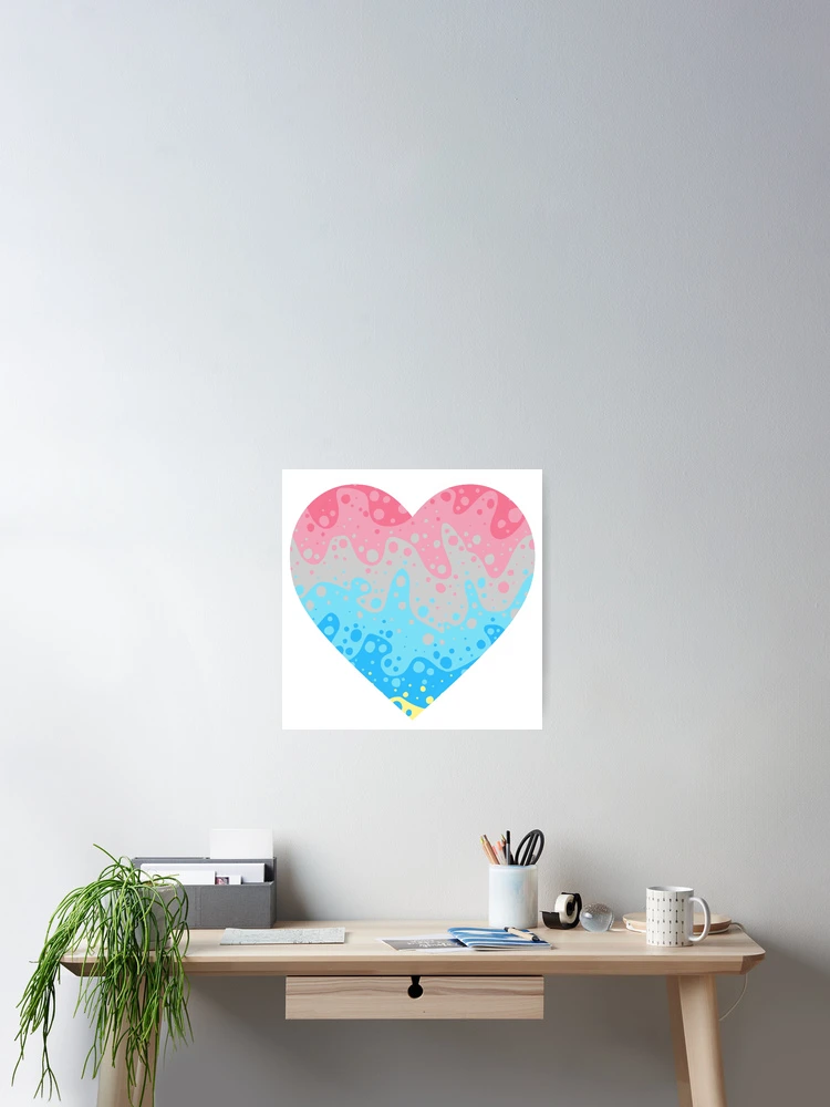 Imagen 2 de 3, Póster con la obra Identity Fluid: Genderflux 1 - Heart, diseñada y vendida por aevios.