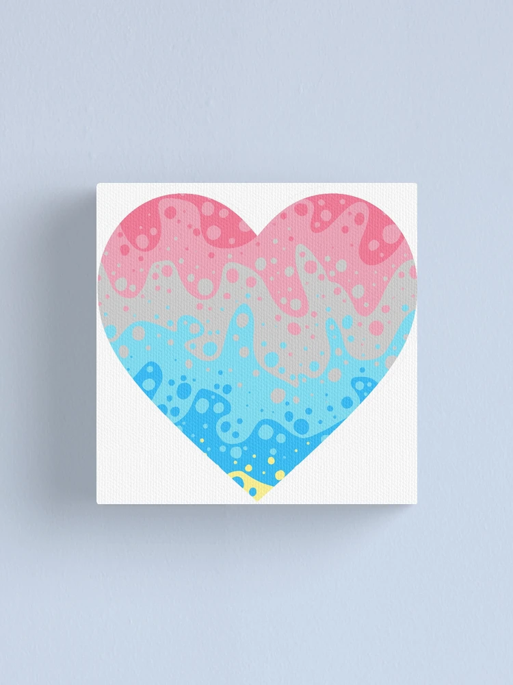 Imagen 1 de 3, Lienzo con la obra Identity Fluid: Genderflux 1 - Heart, diseñada y vendida por aevios.