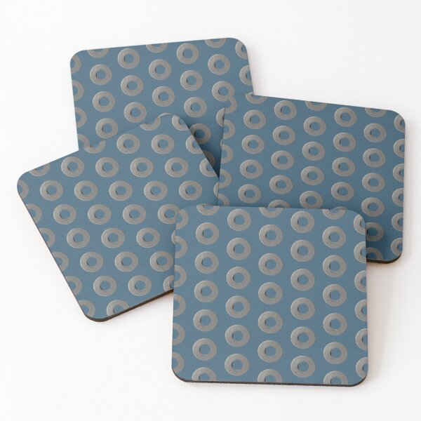 Item preview, Rusty Silver Metal Washer Circle Pattern designed and sold by KeksWorkroom.