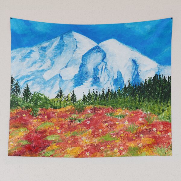 Aperçu de l'œuvre Mt. Rainier Meadows créée et vendue par artbydanielle.