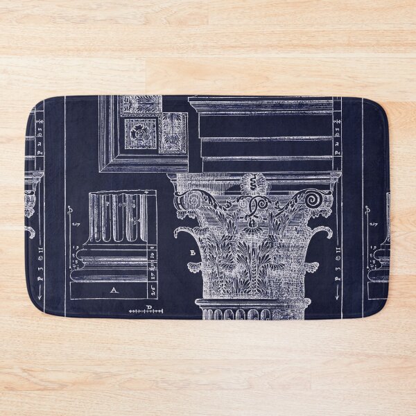 Item preview, Ancient Corinthian Capital architectural plan blueprint drawing designed and sold by Glimmersmith.
