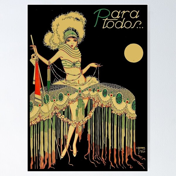 Item preview, PARA TODOS FLAPPER : Vintage 1926 Pinup Beauty Print designed and sold by posterbobs.
