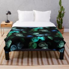 Leuchtende Qualle Fleecedecke