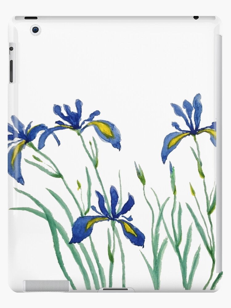 Funda y vinilo para iPad «pintura de acuarela de iris azul» de  ColorandColor | Redbubble