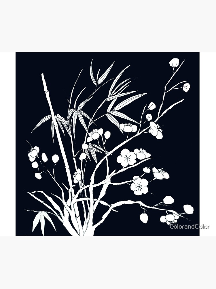 bamboo and plum flower by ColorandColor