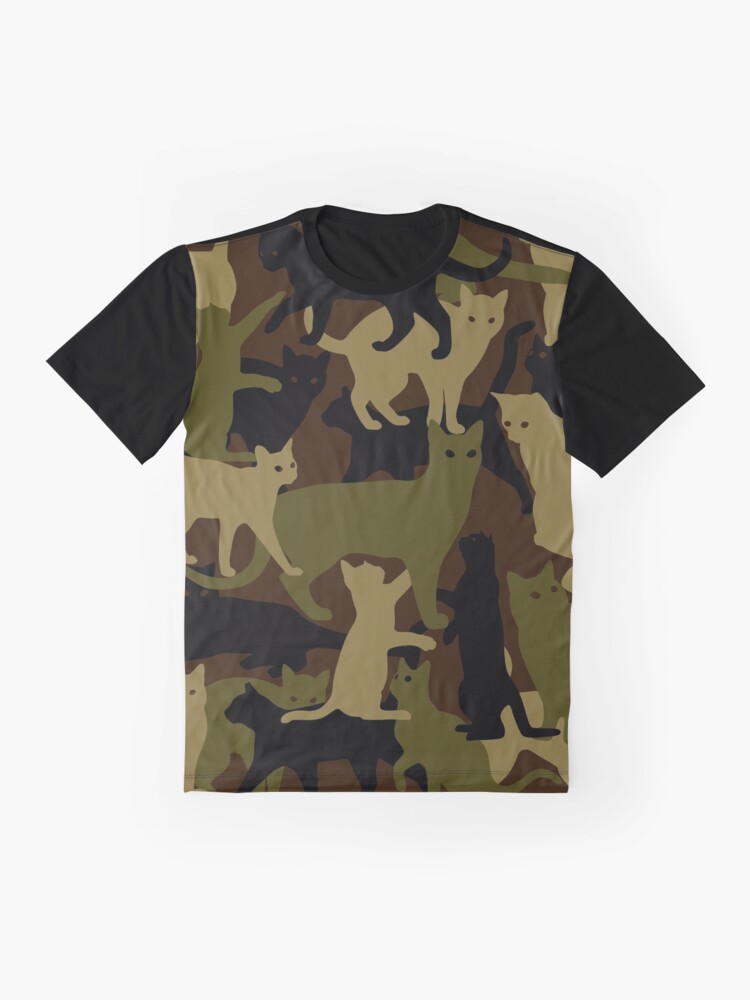 "Camo Cats" Tshirt for Sale by Yeldar Redbubble cat graphic tshirts cats graphic t