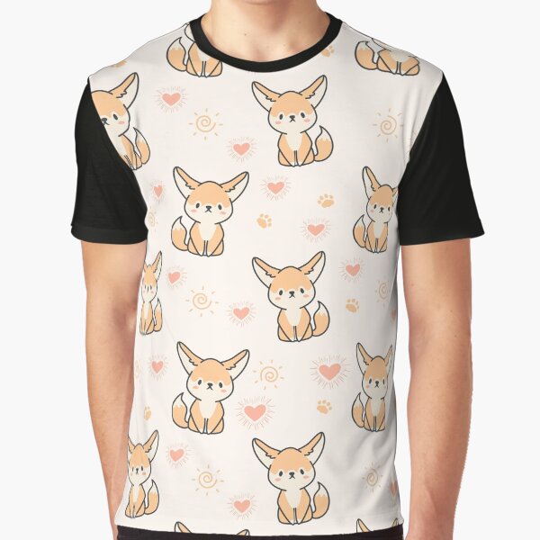 Fennec Fox Cute Little Fox Pattern Design Graphic T-Shirt