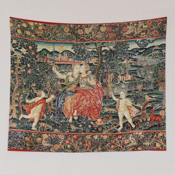Item preview, Franco Flemish 17th Century Tapestry Print  designed and sold by Vicky Brago-Mitchell®.