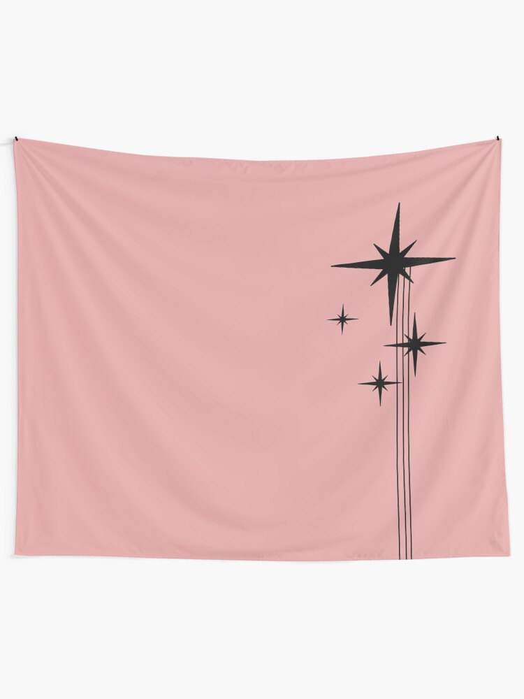 pink and black tapestry